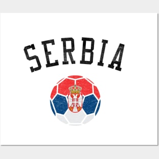 Serbia Soccer Team Heritage Flag Posters and Art